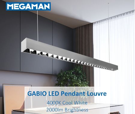 MEGAMAN GABIO LED Pendant Louvre-Home Decore-DELIGHT OptoElectronics Pte. Ltd