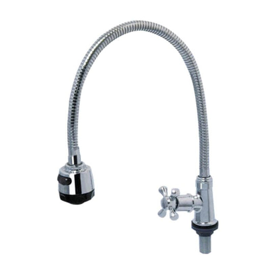 Showy Cross Quarter Turn Flexible Spout Sink Tap 50cm