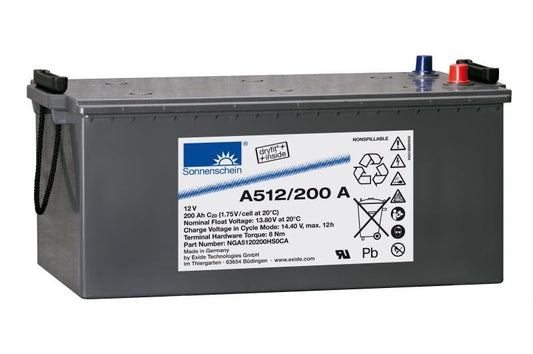 Sonnenschein 12V 200AH A512/200A dryfit sealed GEL mf battery