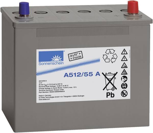 Sonnenschein 12V 55AH Type A512/55A dryfit sealed GEL mf battery