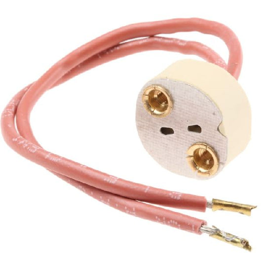 VIVE G4/G5.3/G6.35 Round Halogen Holder With Brown Cable-Electrical Supplies-DELIGHT OptoElectronics Pte. Ltd