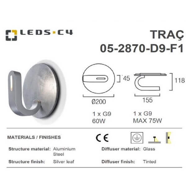 LEDS.C4 TRAC 05-2870-D9-F1 1xG9 Ceiling Light-Home Decore-DELIGHT OptoElectronics Pte. Ltd