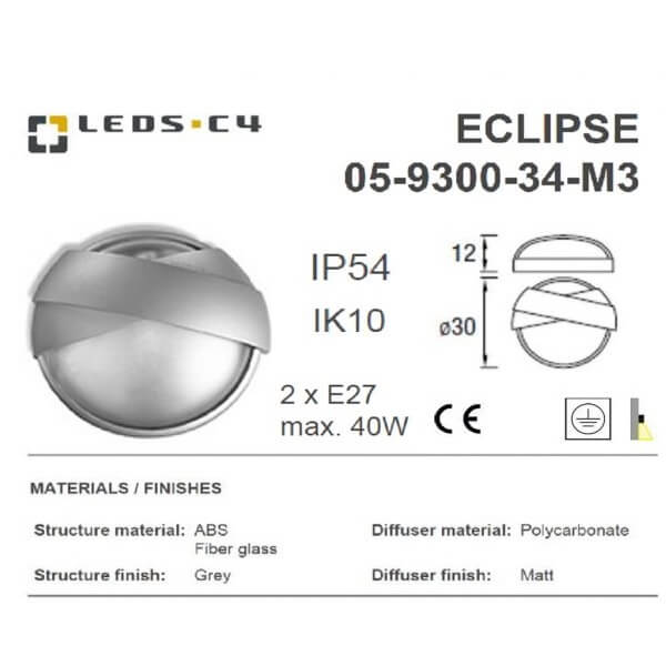 LEDS.C4 ECLIPSE Wall Light-Home Decore-DELIGHT OptoElectronics Pte. Ltd