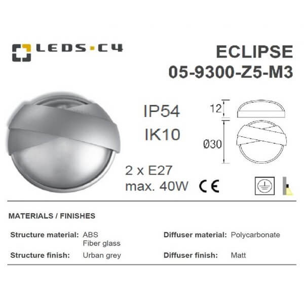 LEDS.C4 ECLIPSE Wall Light-Home Decore-DELIGHT OptoElectronics Pte. Ltd