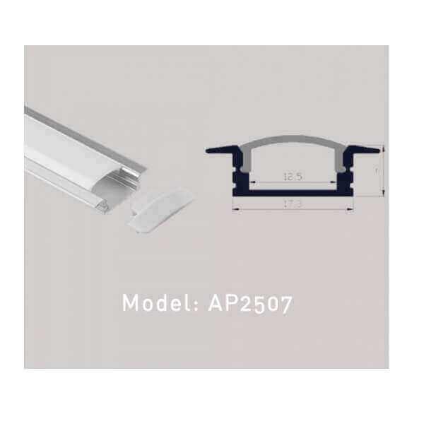 BK [SG] LED Strip Aluminium Profile 2Meter Length-Fixture-DELIGHT OptoElectronics Pte. Ltd