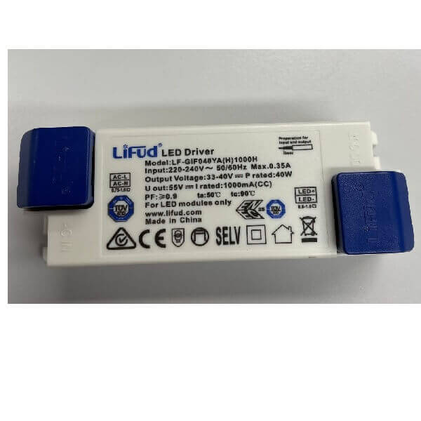 LIFUD LF-GIF040YA(H)1000H 40W flicker free Non-dimming LED driver for external assembly-Ballast /Drivers-DELIGHT OptoElectronics Pte. Ltd