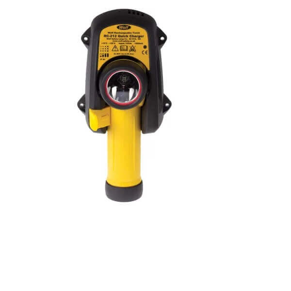 Wolf Safety R-50H ATEX, IECEx LED Torch Yellow - Rechargeable 80 lm, 195 mm-Fixture-DELIGHT OptoElectronics Pte. Ltd