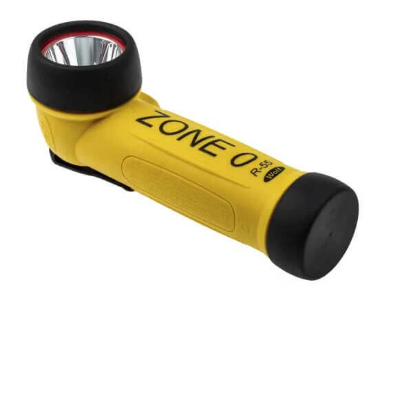 Wolf Safety R-55H ATEX, IECEx Yellow - LED Rechargeable Torch Rechargeable 80 lm, 195 mm-Fixture-DELIGHT OptoElectronics Pte. Ltd