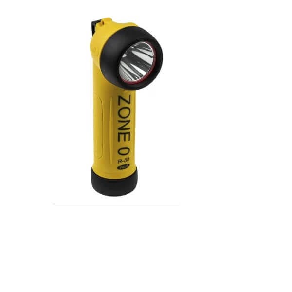 Wolf Safety R-55H ATEX, IECEx Yellow - LED Rechargeable Torch Rechargeable 80 lm, 195 mm-Fixture-DELIGHT OptoElectronics Pte. Ltd