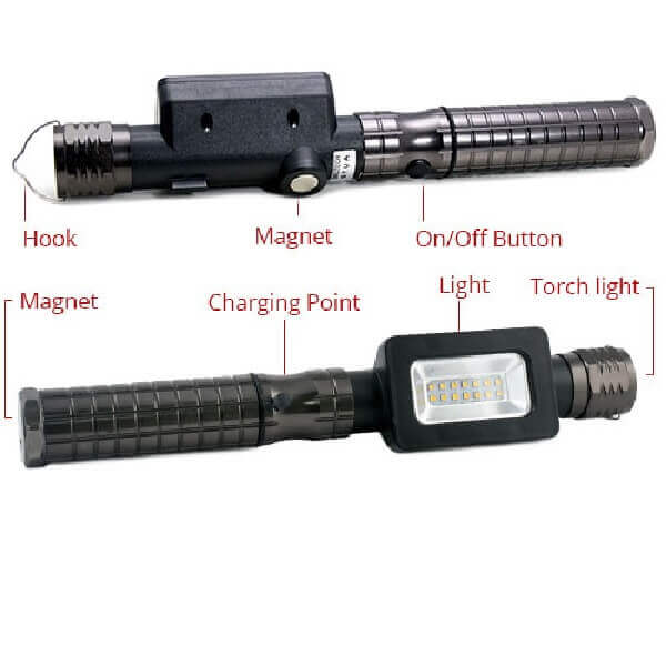 ST 14+1 Super Bright LED Rechargeable Cordless Work light with Torch-Fixture-DELIGHT OptoElectronics Pte. Ltd