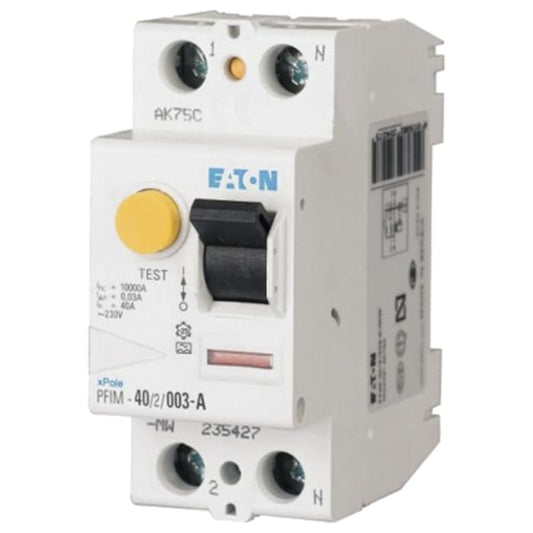 EATON PFIM-40/2/03-MW 2Pole Residual current circuit breaker (RCCB)-Electrical Supplies-DELIGHT OptoElectronics Pte. Ltd