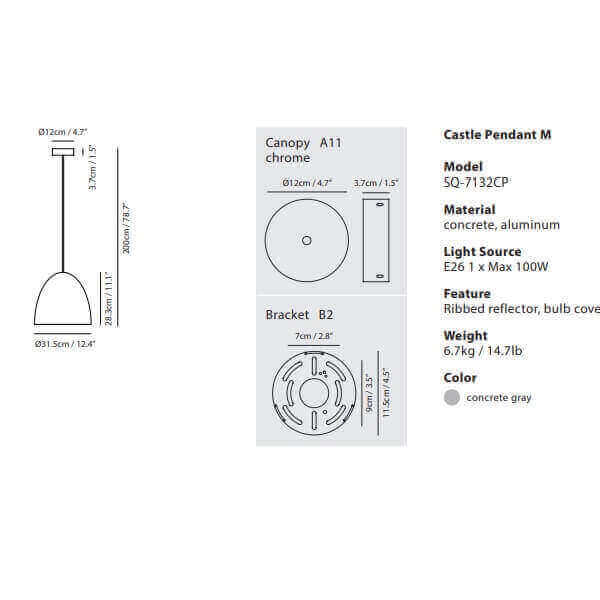 [USA] SEED DESIGN Castle Pendant Lamp-Home Decore-DELIGHT OptoElectronics Pte. Ltd