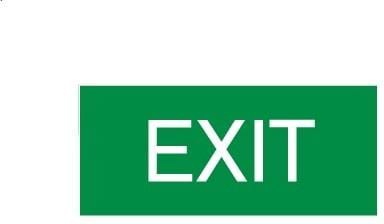 DENKO EXIT/Emergency 2W / Single DENKO 2W LED Slim Emergency Exit Light - Recessed