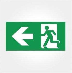 DENKO EXIT/Emergency 2W / Single_W/Left Arrow DENKO 2W LED Emergency Exit Light Running Man - Recessed
