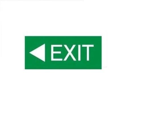 DENKO EXIT/Emergency 2W / Single_W/Left Arrow DENKO 2W LED Slim Emergency Exit Light - Recessed