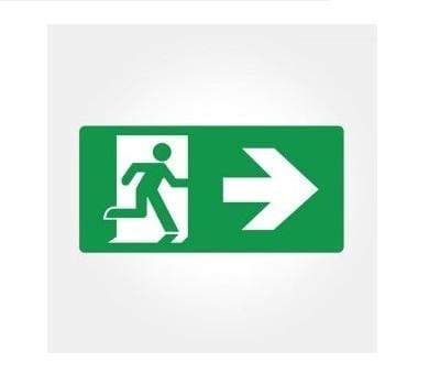 DENKO EXIT/Emergency 2W / Single_W/Right Arrow DENKO 2W LED Emergency Exit Light Running Man - Recessed