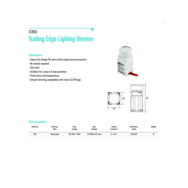 VARYLED (TEC D350) LED DIMMER SWITCH-Electricals-DELIGHT OptoElectronics Pte. Ltd