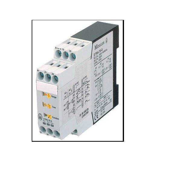 Eaton Moeller ETR4-70-A Timing relay, 2W, 0.05s-100h, multi-function, 24-240VAC/DC,-Electrical Supplies-DELIGHT OptoElectronics Pte. Ltd