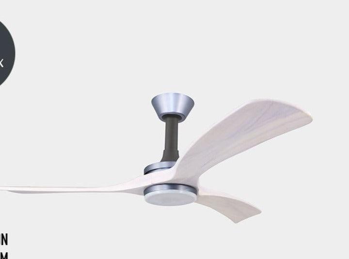 Eco Airx Home Decore Aluminium / White / Comfy 46" Eco Airx E Series Ceiling Fan With LED Light With No Smart Wifi - Free Installation
