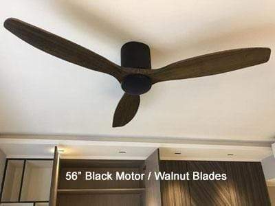 Eco Airx Home Decore Black / Walnut / Comfy 56" Eco Airx M Series Ceiling Fan With LED Light With No Smart Wifi - Free Installation
