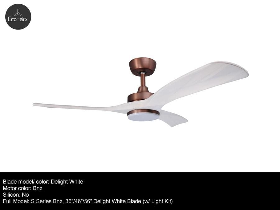 Eco Airx Home Decore Bronze / White / Autumn 42" Eco Airx S Series Ceiling Fan With LED Light With No Smart Wifi -Free Installation