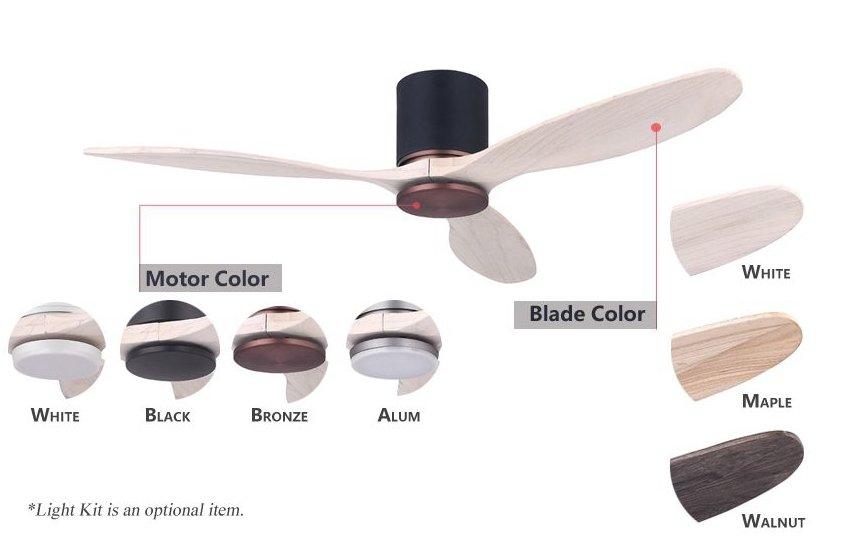 Eco Airx Home Decore White / White / Autumn 42" Eco Airx M Series Ceiling Fan With NO Led Light With Smart Wifi - FREE Installation