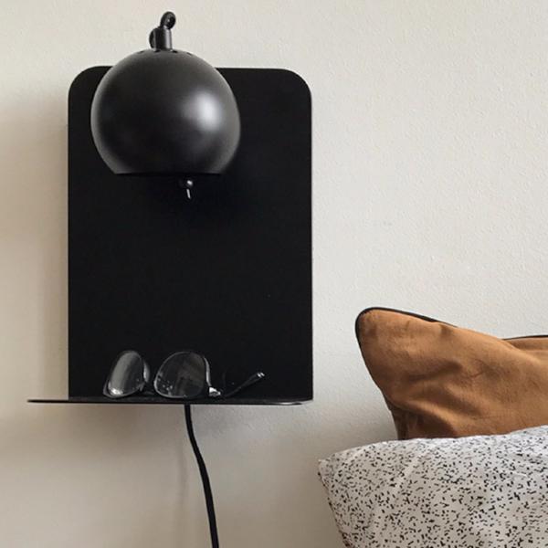 FRANDSEN Home Decore Frandsen BALL Wall lamp with built-in USB in matt black