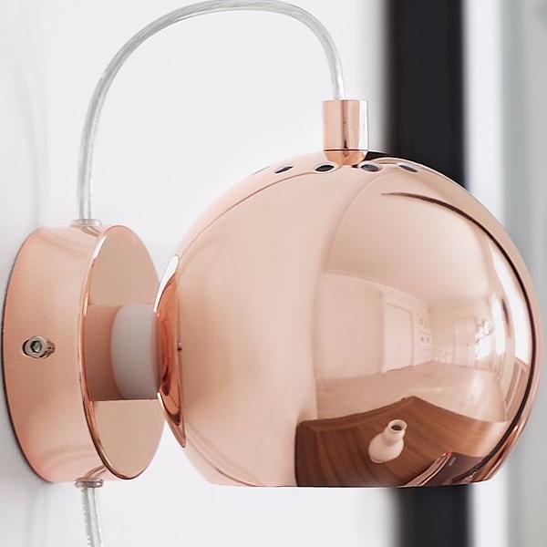 FRANDSEN Home Decore Glossy Copper Frandsen BALL Magnet wall lamp