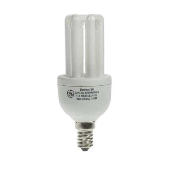 GE Light Bulb 9W / E14 / 6500K GE FLE9TBX Edison Plus Compact Fluorescent Bulbx50PCs