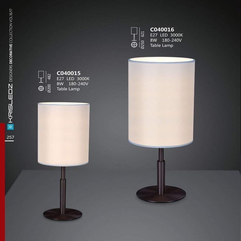 K1 Home Decore 1x 8W / 3000K / Anodized Krisledz C0400 Table Lamp