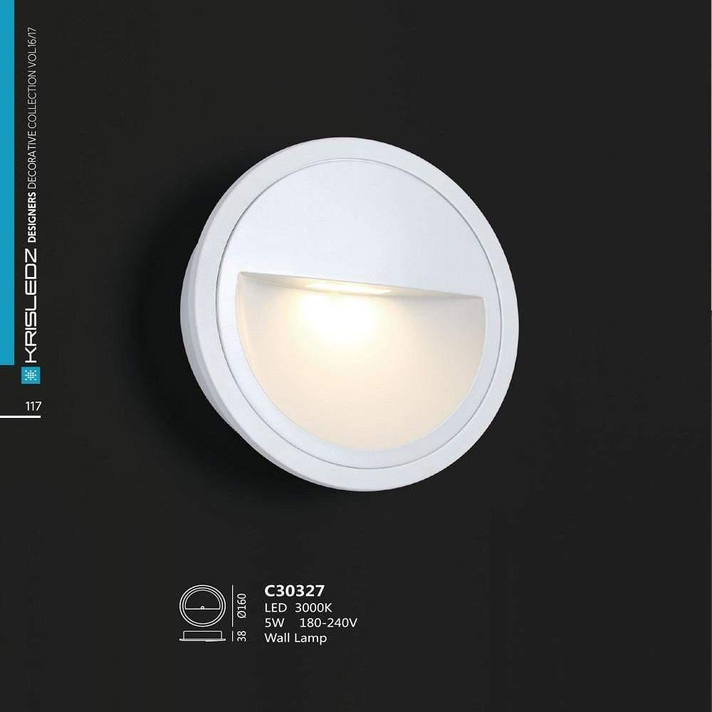 K1 Home Decore 5W / 3000K / White Krisledz Single Face Wall Lamp