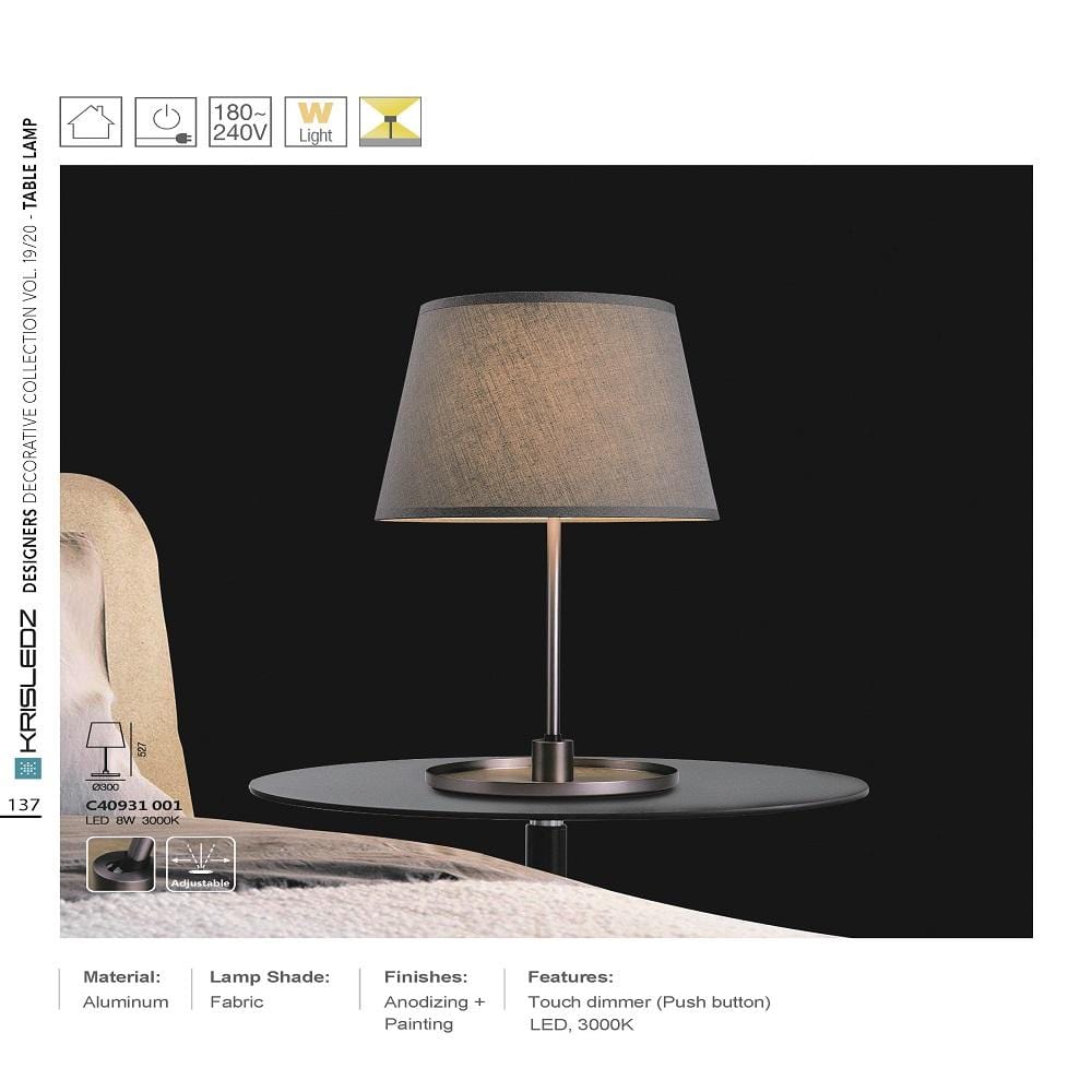 K1 Home Decore 8W / 3000K / Anodizing/Painting Krisledz C40 Table Lamp