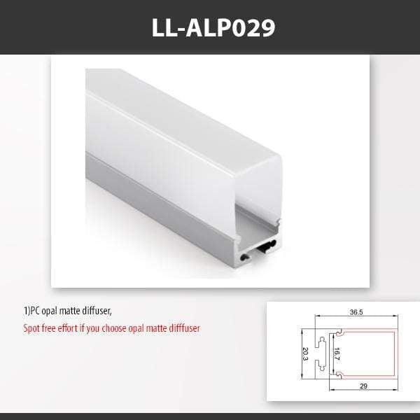 L9 Fixture [China] ALP029 Surface Mounting Aluminium Profile 2M x10Pcs