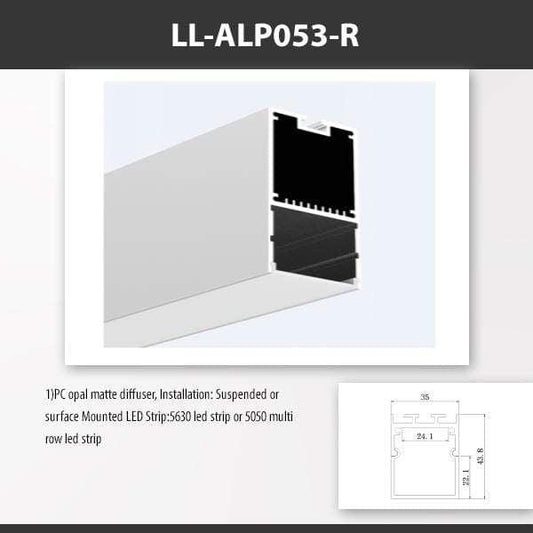 L9 Fixture [China] ALP053-R Surface Mount Aluminium Profile 2M x10Pcs