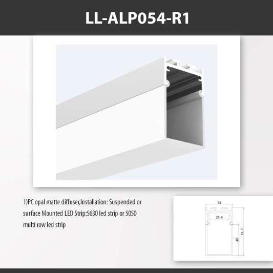 L9 Fixture [China] ALP054-R1 Surface Mount Aluminium Profile 2M x10Pcs