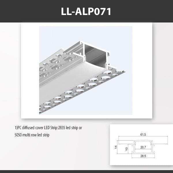L9 Fixture [China] ALP071 Recess Mount Aluminium Profile 2M x10Pcs