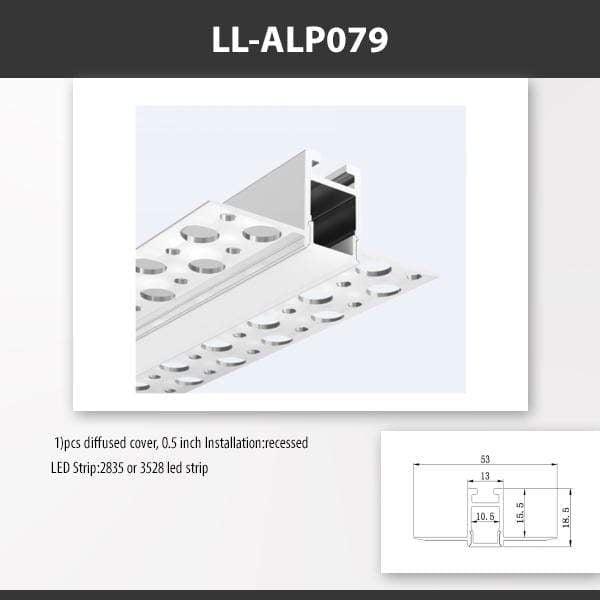 L9 Fixture [China] ALP079 Recess Mount Aluminium Profile 2M x10Pcs