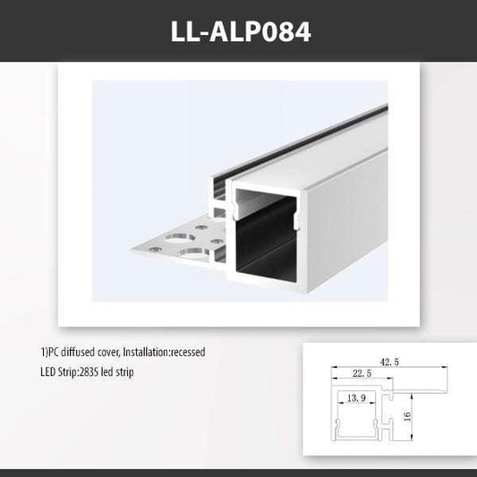 L9 Fixture [China] ALP084 Recess Mount Aluminium Profile For 2835 Led Strip 2M x10Pcs