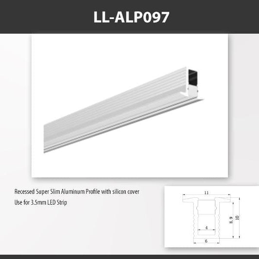 L9 Fixture [China] ALP097 Recessed Mounting Aluminium Profile 2M x10Pcs