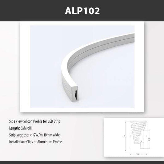 L9 Fixture [China] ALP102 Silicon Profile For Led Strip 5M per roll x4Pcs