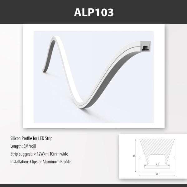 L9 Fixture [China] ALP103 Silicon Profile For Led Strip 5M per roll x4Pcs