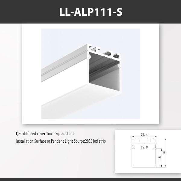 L9 Fixture [China] ALP111-S Recess Mount Aluminium Profile For 2835 Led Strip 2M x10Pcs