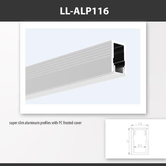 L9 Fixture [China] ALP116 Surface Mounting Aluminium Profile For 3528 Led Strip 2M x10Pcs