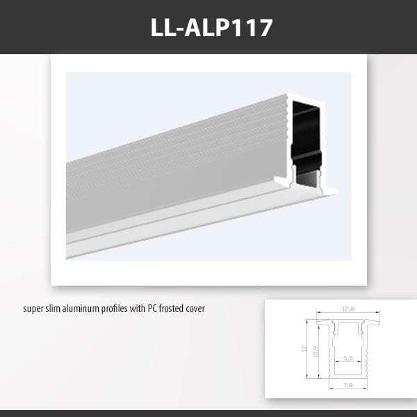 L9 Fixture [China] ALP117 Surface Mounting Aluminium Profile For 3528 Led Strip 2M x10Pcs
