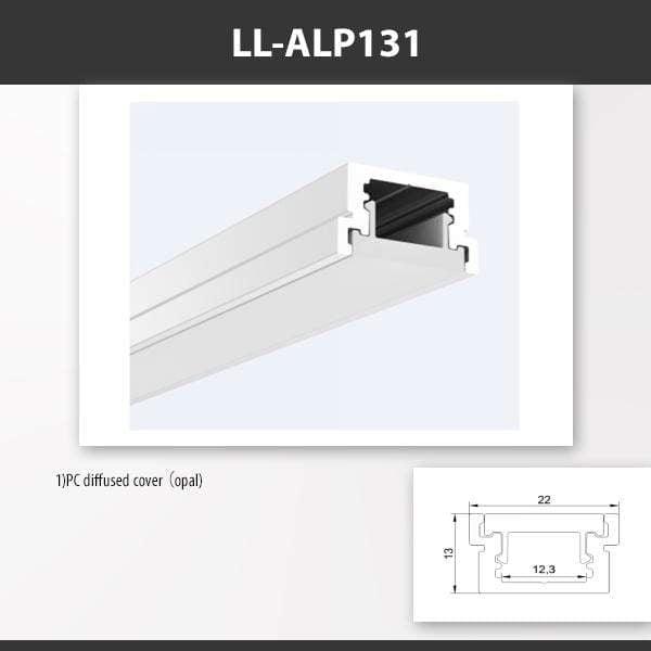 L9 Fixture [China] ALP131 Recess Mount Aluminium Profile 2M x10Pcs