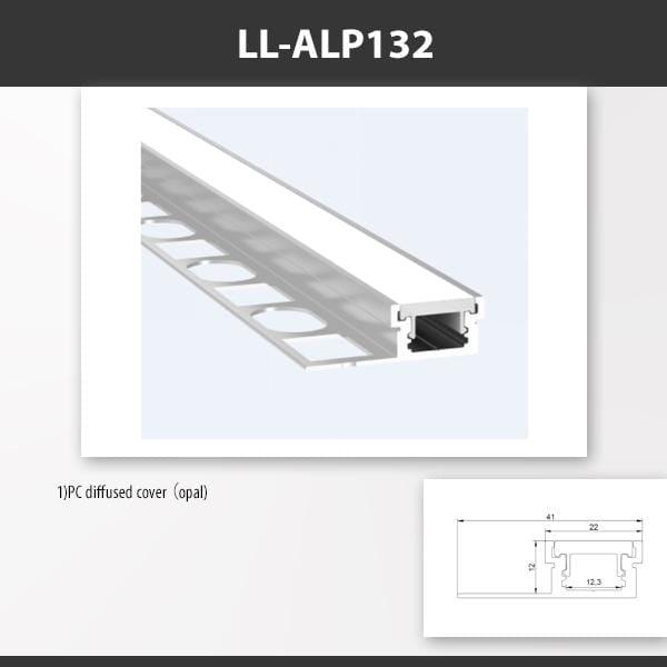 L9 Fixture [China] ALP132 Recess Mount Aluminium Profile 2M x10Pcs