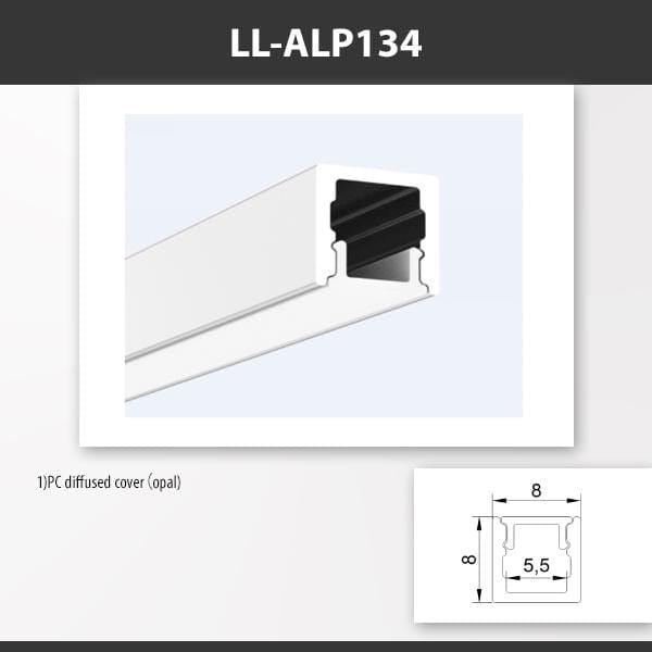 L9 Fixture [China] ALP134 Surface Mounting Aluminium Profile 2M x10Pcs