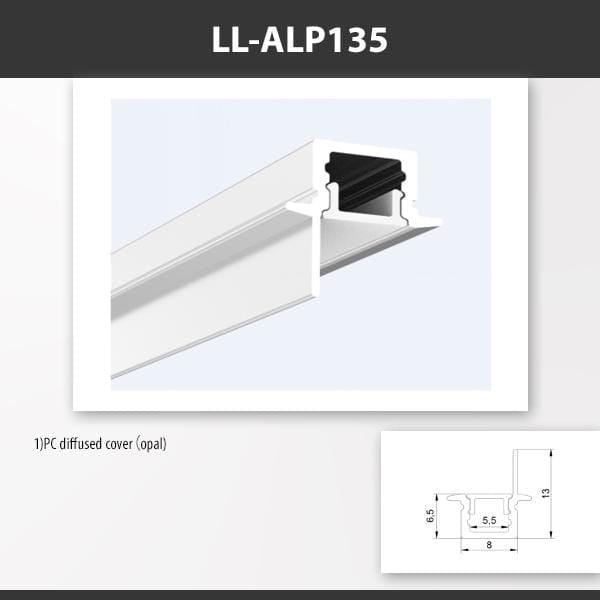 L9 Fixture [China] ALP135 Surface Mounting Aluminium Profile 2M x10Pcs