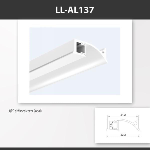 L9 Fixture [China] ALP137 Surface Mounting Aluminium Profile 2M x10Pcs