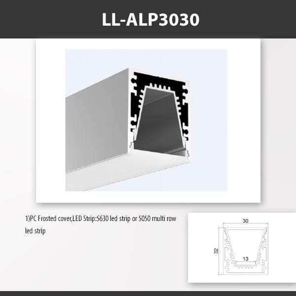 L9 Fixture [China] ALP3030 Pendant Type Aluminium Profile 2M x10Pcs